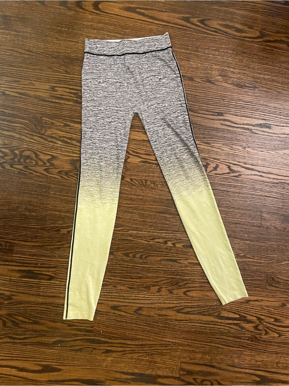 Girls Gray to Yellow Ombre Leggings